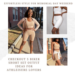  Effortless Style for Memorial Day Weekend: 5 Biker Short Set Outfit Ideas for the Athleisure lovers