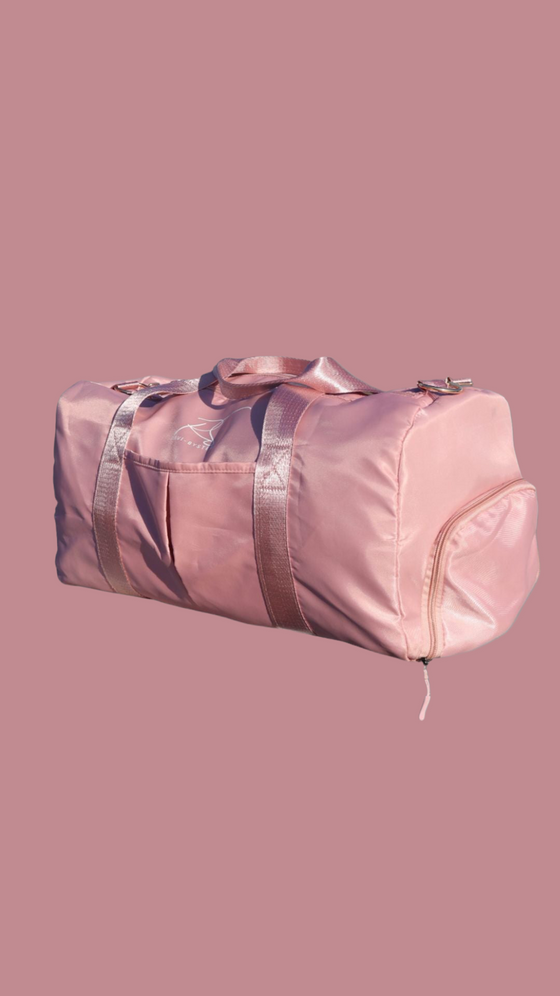 Pink Duffel Bag with Shoe Compartment