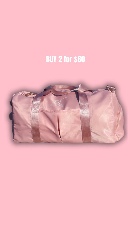 Pink Duffel Bag with Shoe Compartment