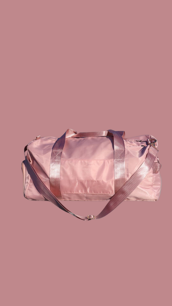 Pink Duffel Bag with Shoe Compartment