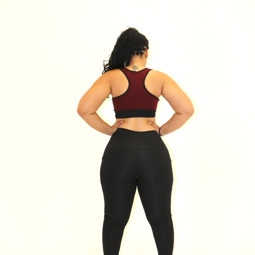 
                  
                    3 Piece Matching Workout Sets in Burgundy/Black - Ravi-bySteph
                  
                