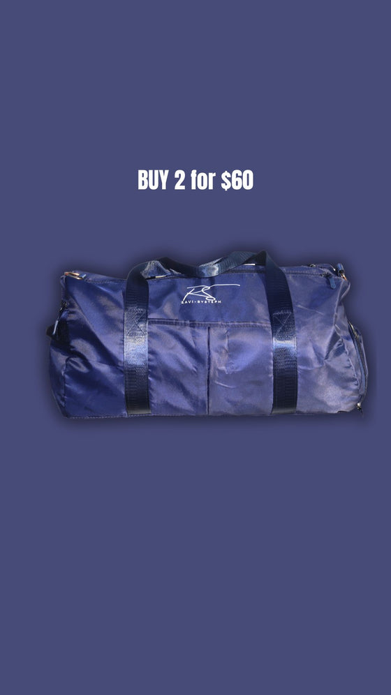 Navy Duffel Bag with Shoe Compartment