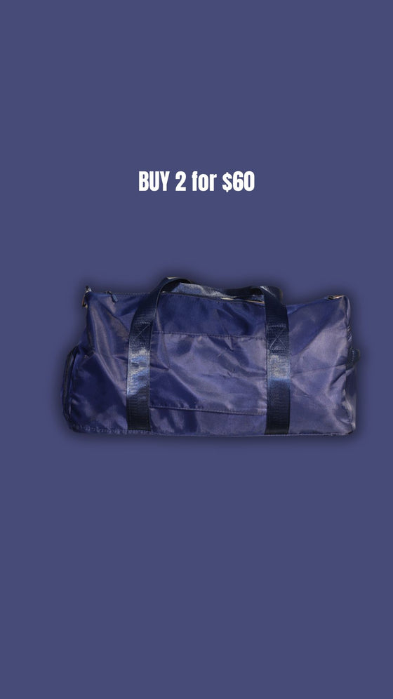 Navy Duffel Bag with Shoe Compartment