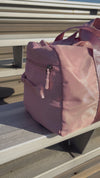 Pink Duffel Bag with Shoe Compartment