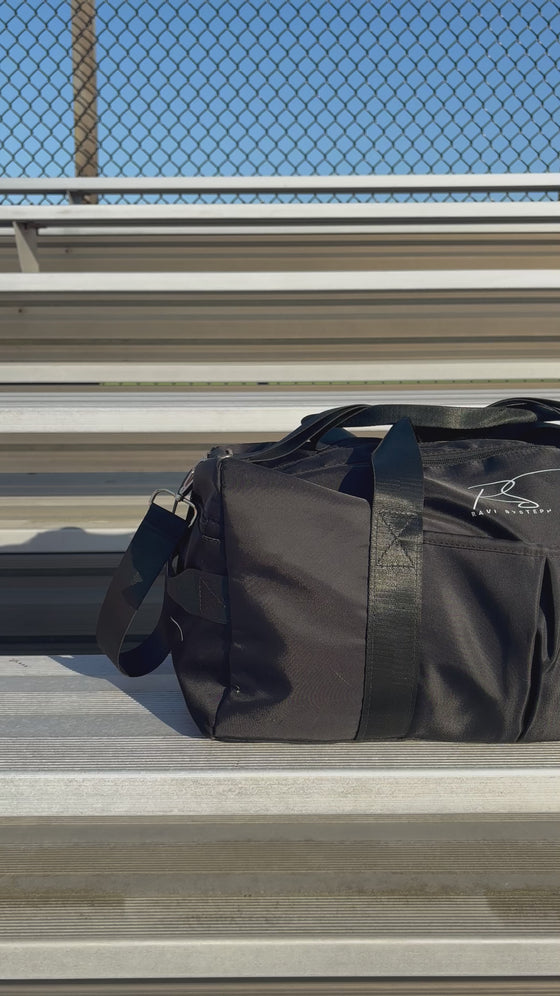 Black Duffel Bag with Shoe Compartment