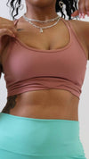 Sporty Straps Sports Bra in Mauve